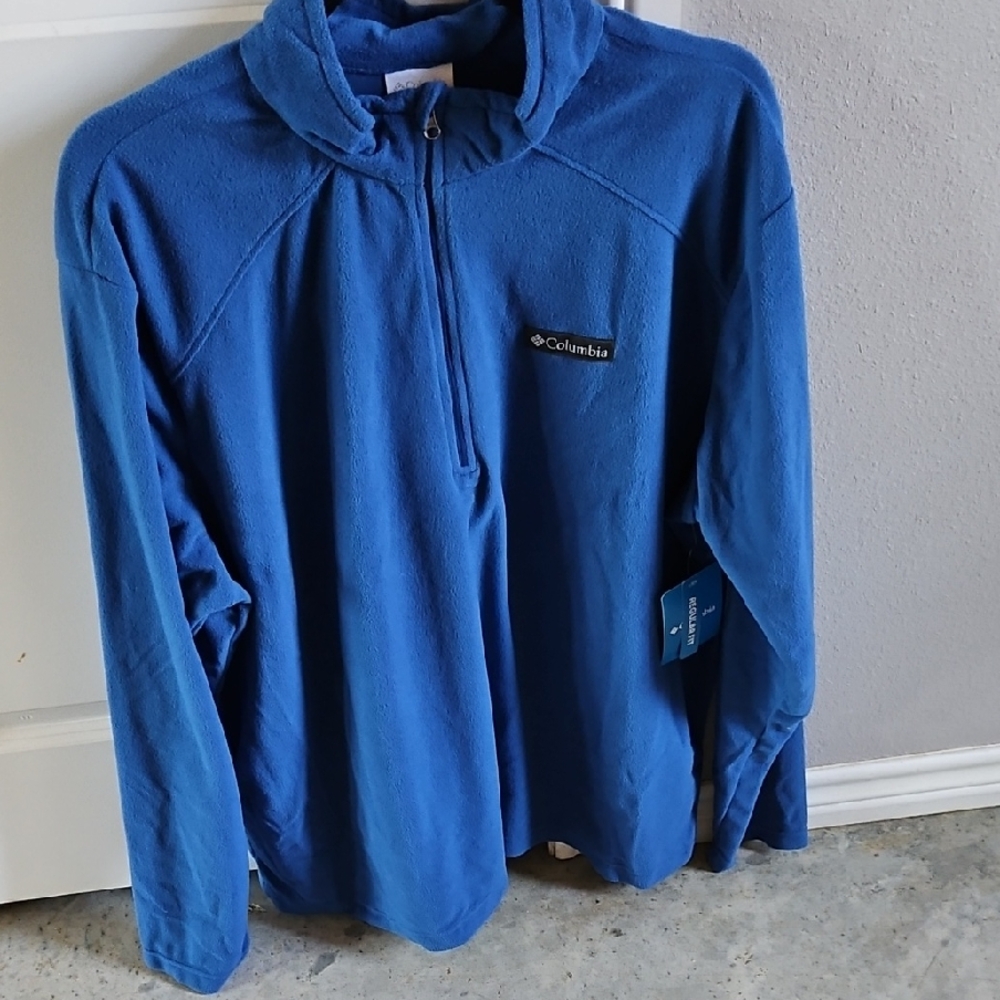 Columbia Men's Zip Up Sweater in Blue